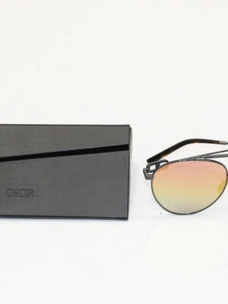 Dior Cd Link R1u H4l2 Gunmetal Gradient Lens 56-16-145 Sunglasses - Silver